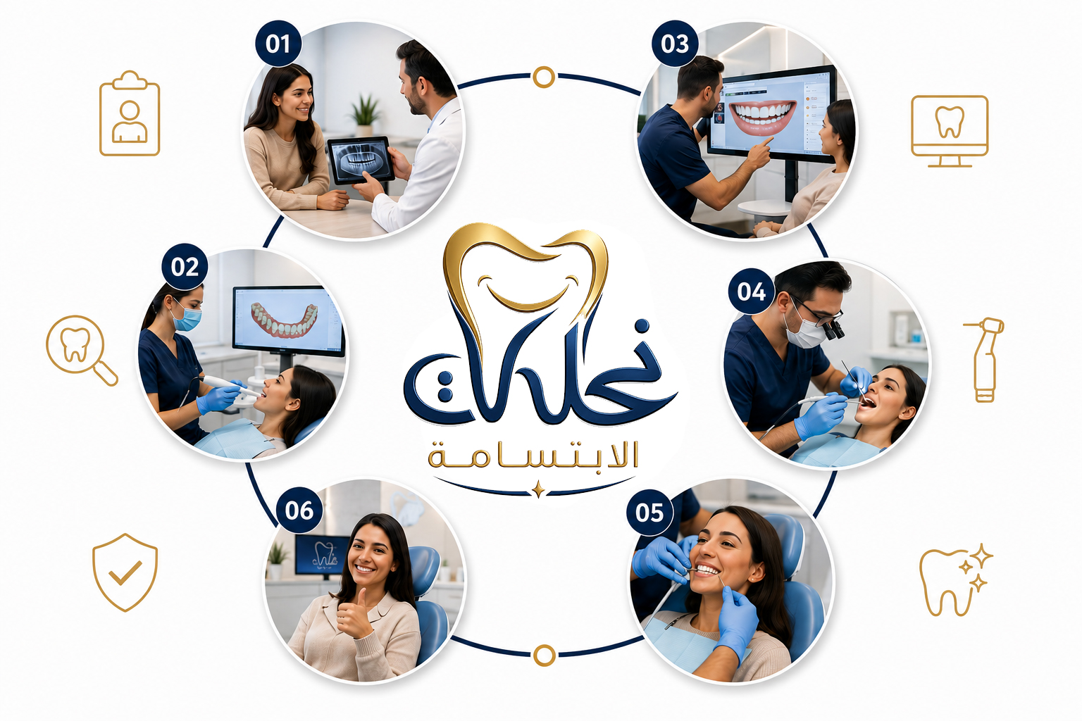 رحلة المريض في عيادة نحات الابتسامة
